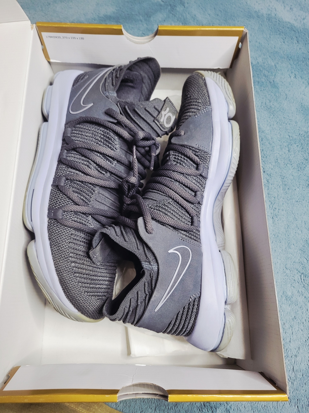 Nike Zoom KD 10 Dark Grey Reflective Silver Men’s 11.5 Kevin Durant 897815-005